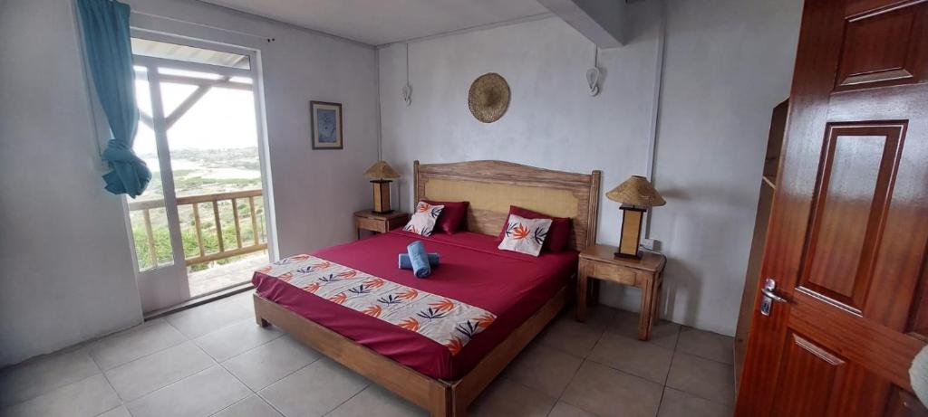 Postel nebo postele na pokoji v ubytování Residence le bijou mourouk rodrigues