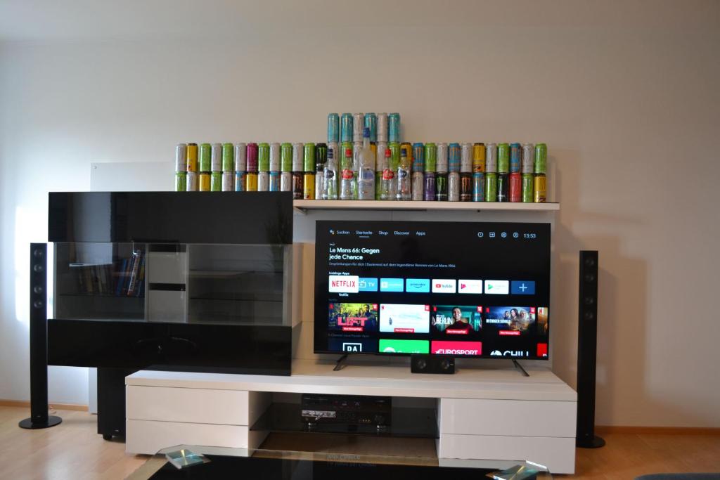 TV a/nebo společenská místnost v ubytování Apartment Weitblick