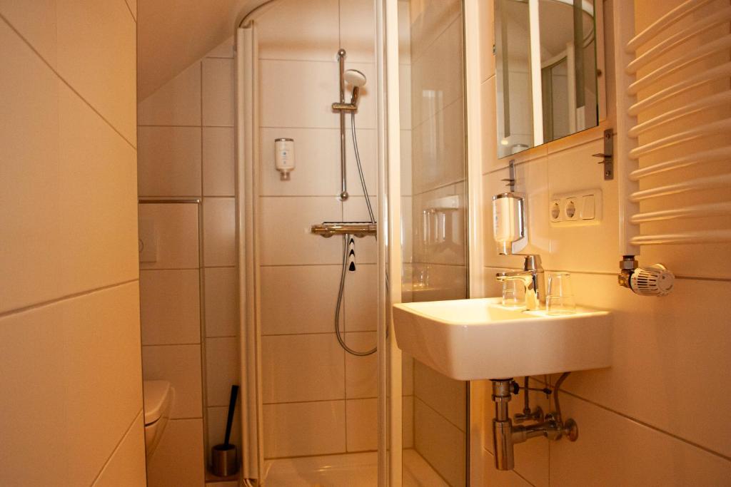 Koupelna v ubytování Hotel Seebrise Grömitz