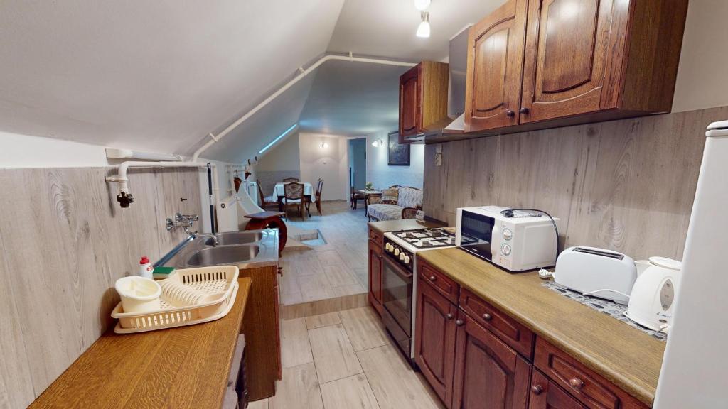 Kuchnia lub aneks kuchenny w obiekcie Herczeg Apartment