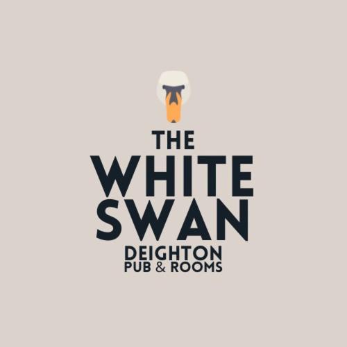 a logo for the white swan deletion pub and rooms at The White Swan Deighton in York