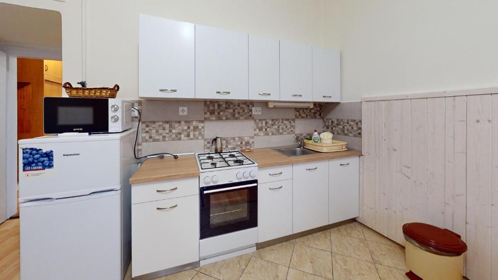 Kuchnia lub aneks kuchenny w obiekcie Herczeg Apartment
