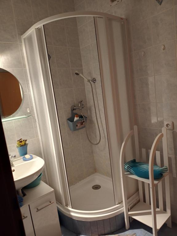 Koupelna v ubytování Útulný byteček v Hejnicích
