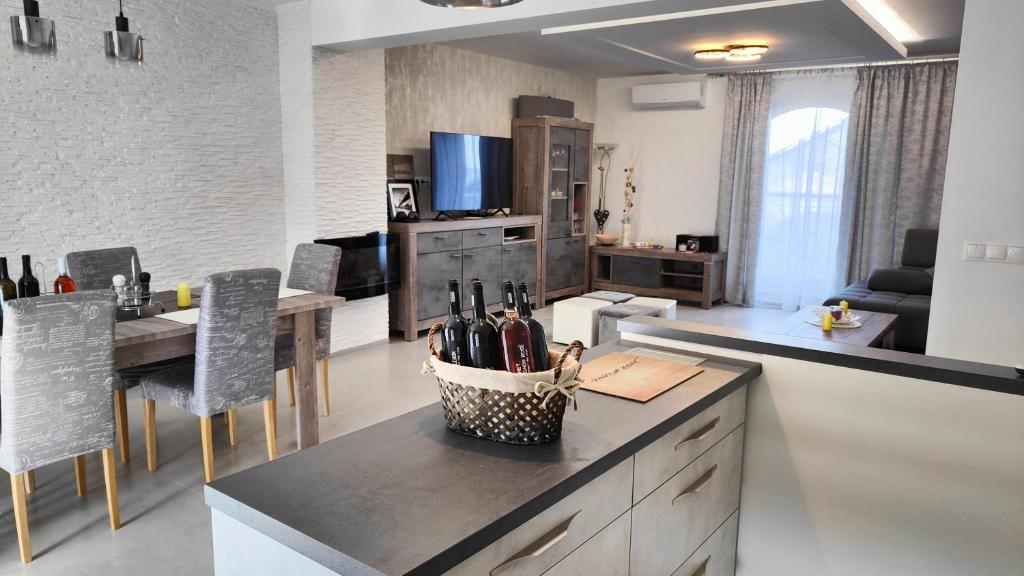 Kuchyň nebo kuchyňský kout v ubytování Apartmány - Vinařství Igor Herzán