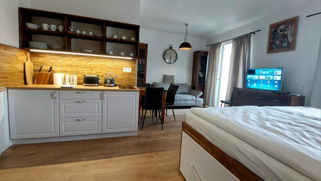 Postel nebo postele na pokoji v ubytování Apartmán Thermalpark Dunajská Streda