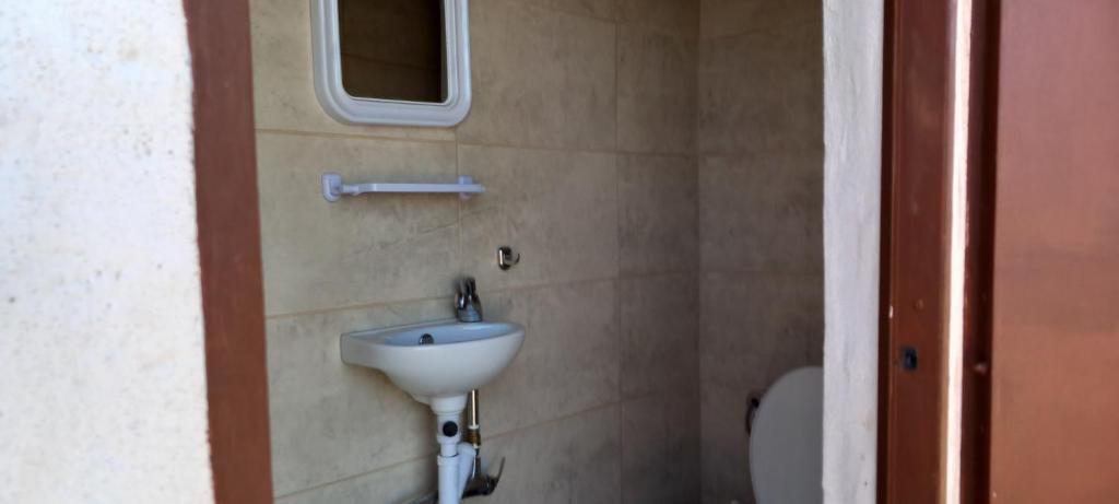 Een badkamer bij Caravan Finca La Vida Rustica