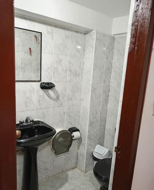 Koupelna v ubytování Tierra Mágica Hostal