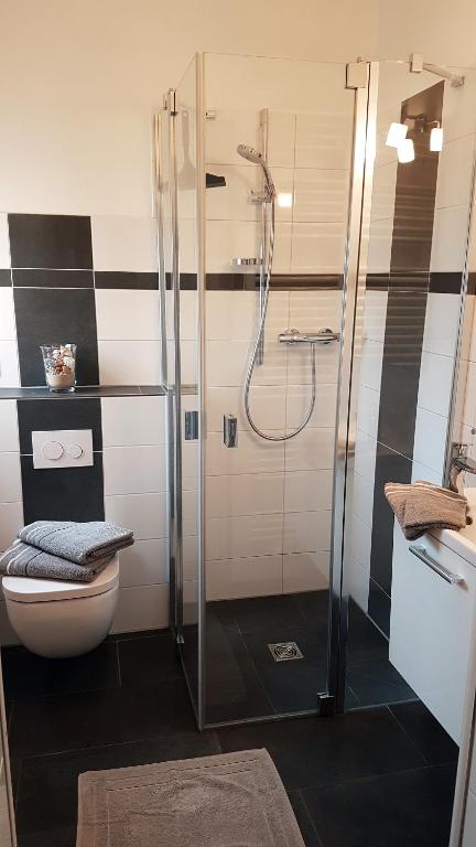 Koupelna v ubytování Haus Mira