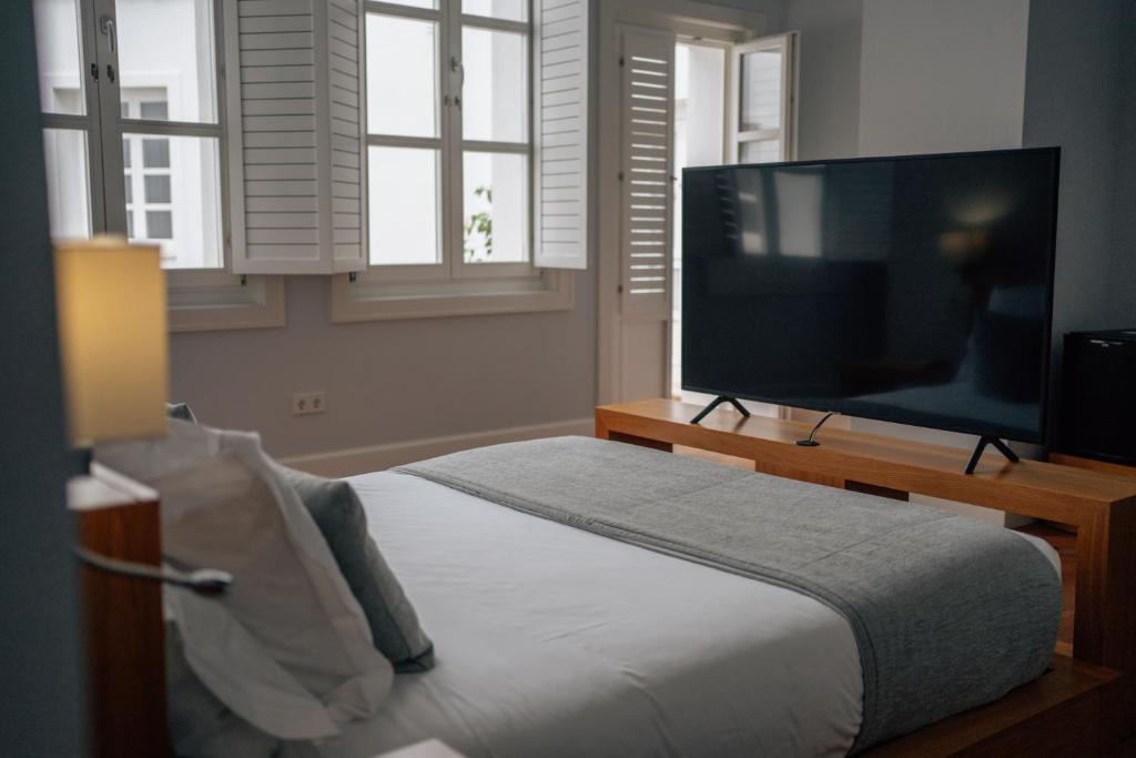 TV a/nebo společenská místnost v ubytování Hotel Boutique Palacio Corredera