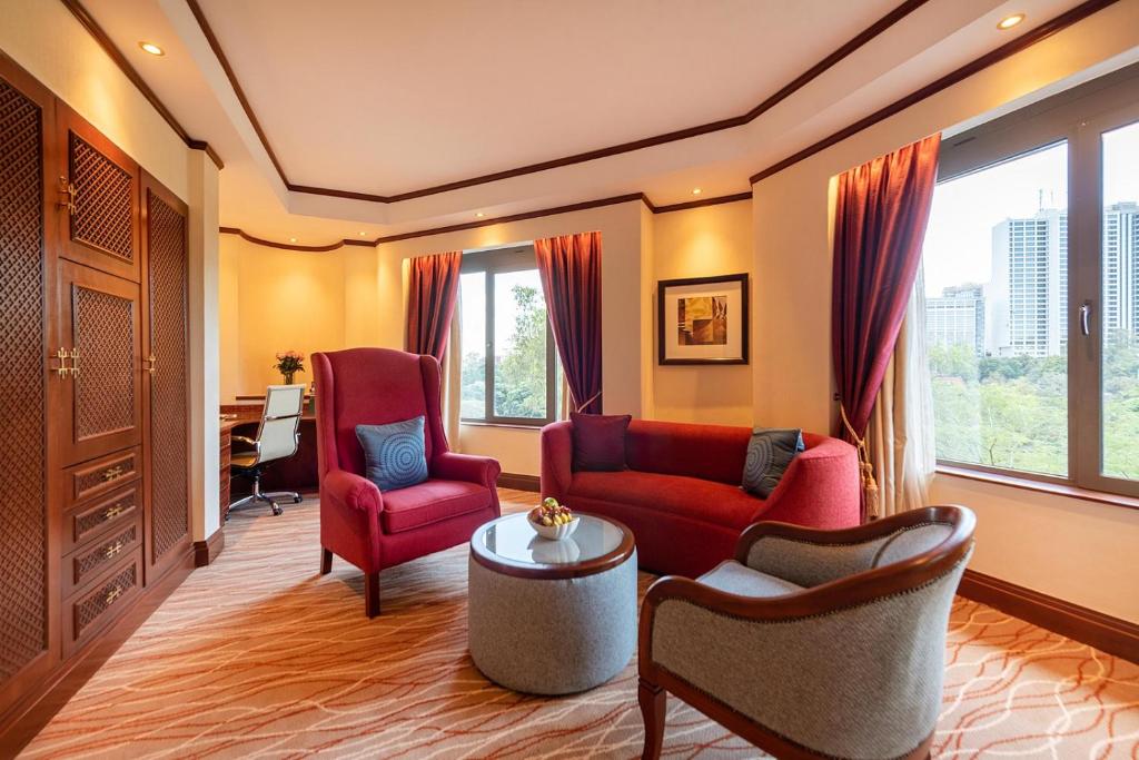 Posezení v ubytování Nairobi Serena Hotel