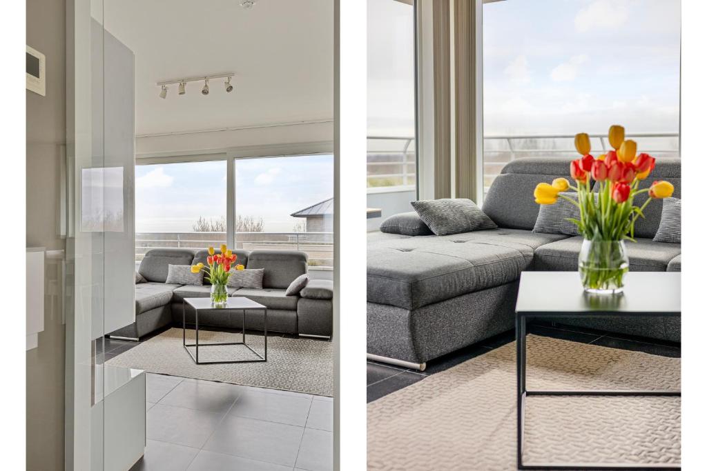 Χώρος καθιστικού στο Karthuizer Penthouse