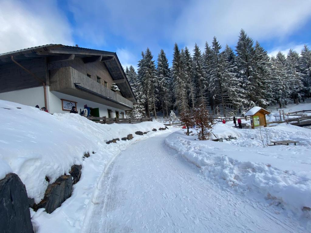Ferienwohnung Werraquell Hütte v zimě