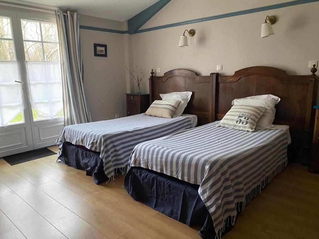 Chambres d'hôtes Maison Narbay aux portes du pays Basque - Habitación Gemela Con Vista Al Jardín