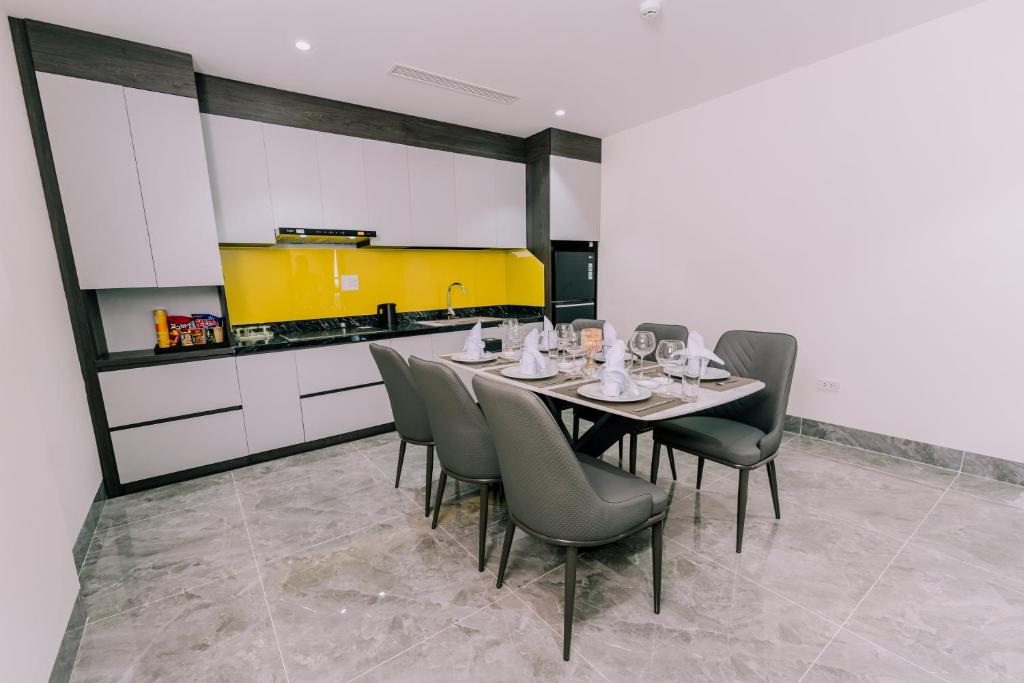 Nhà bếp/bếp nhỏ tại Pacific Apartment & Hotel Phu Quoc