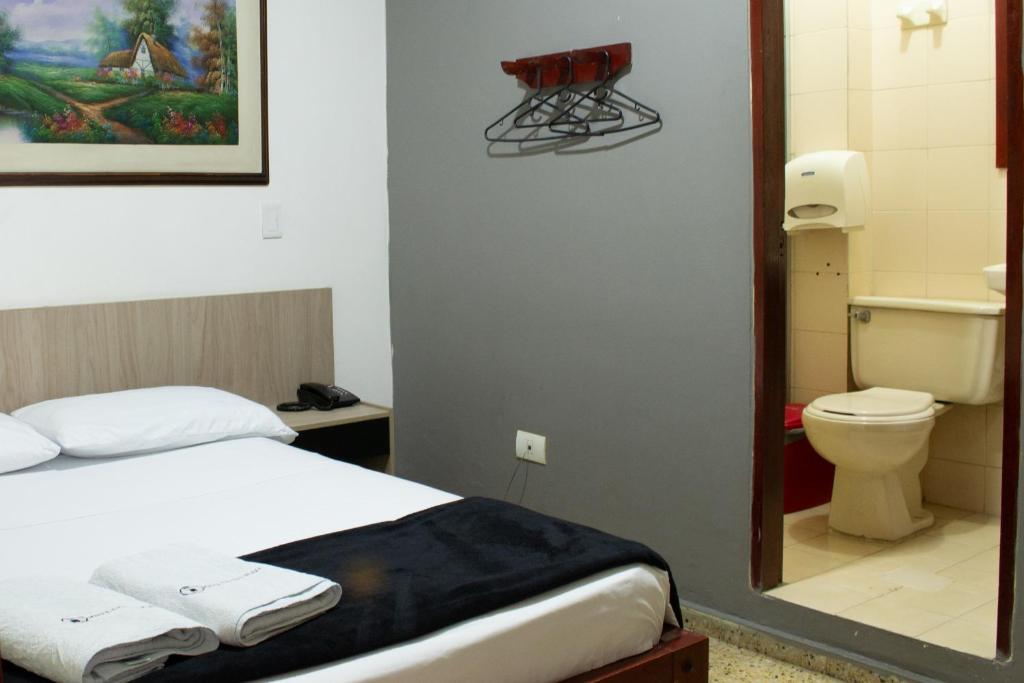Koupelna v ubytování Hotel Caldas Plaza