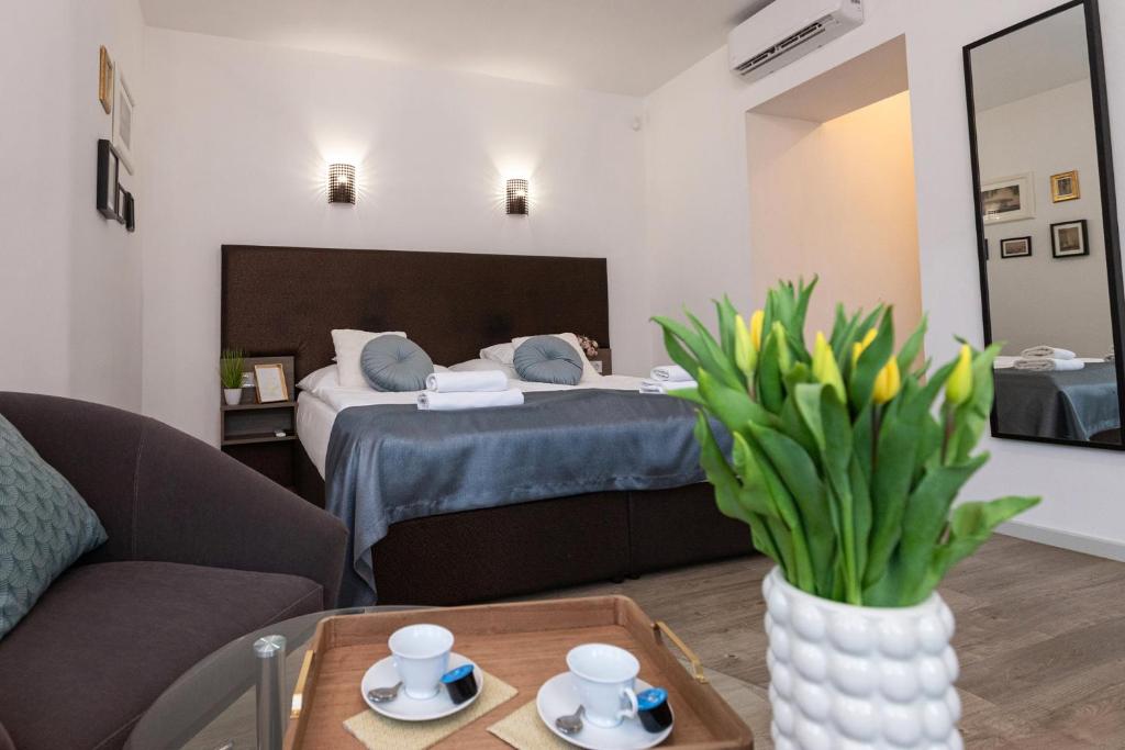 Posteľ alebo postele v izbe v ubytovaní Csillag Villa