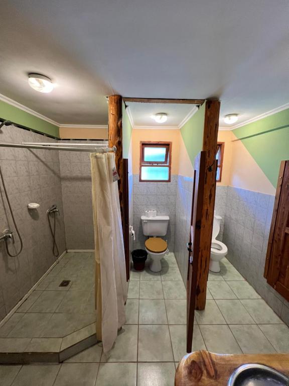 Koupelna v ubytování Ankatu Hostel