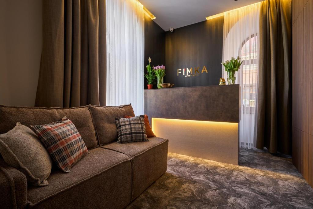 Posezení v ubytování FIMKA Apart Hotel