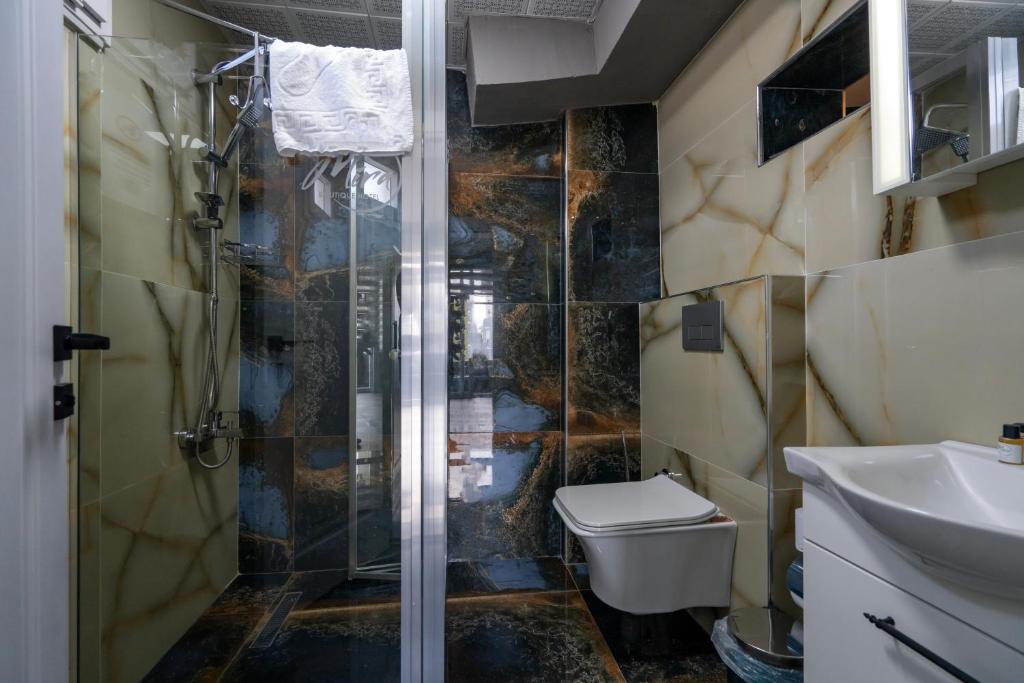 Koupelna v ubytování Mira Hotel Antalya