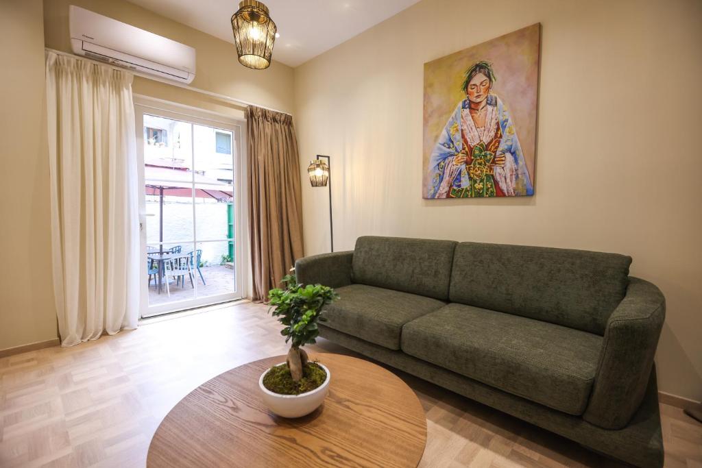 Posezení v ubytování CLOUD 5 Blloku Rooms Tirana