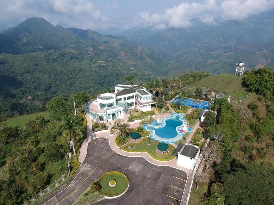 an aerial view of a resort with a swimming pool at Casa Blanca in La Vega