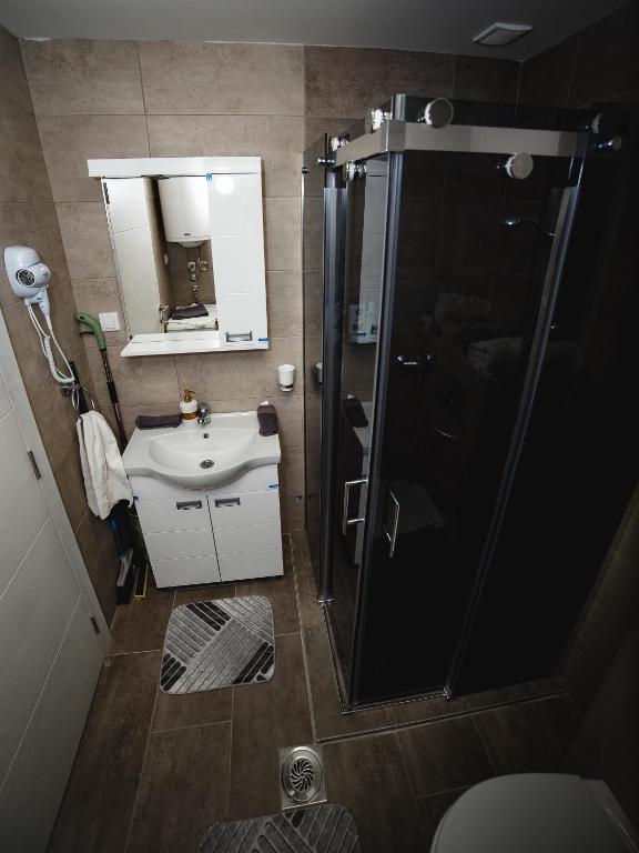 Koupelna v ubytování Apartman VELUK