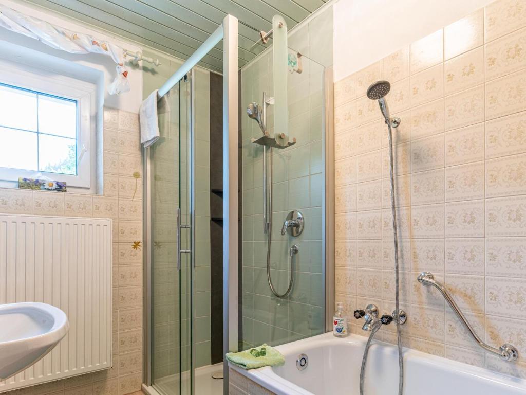 Kúpeľňa v ubytovaní Hintermühltalhof