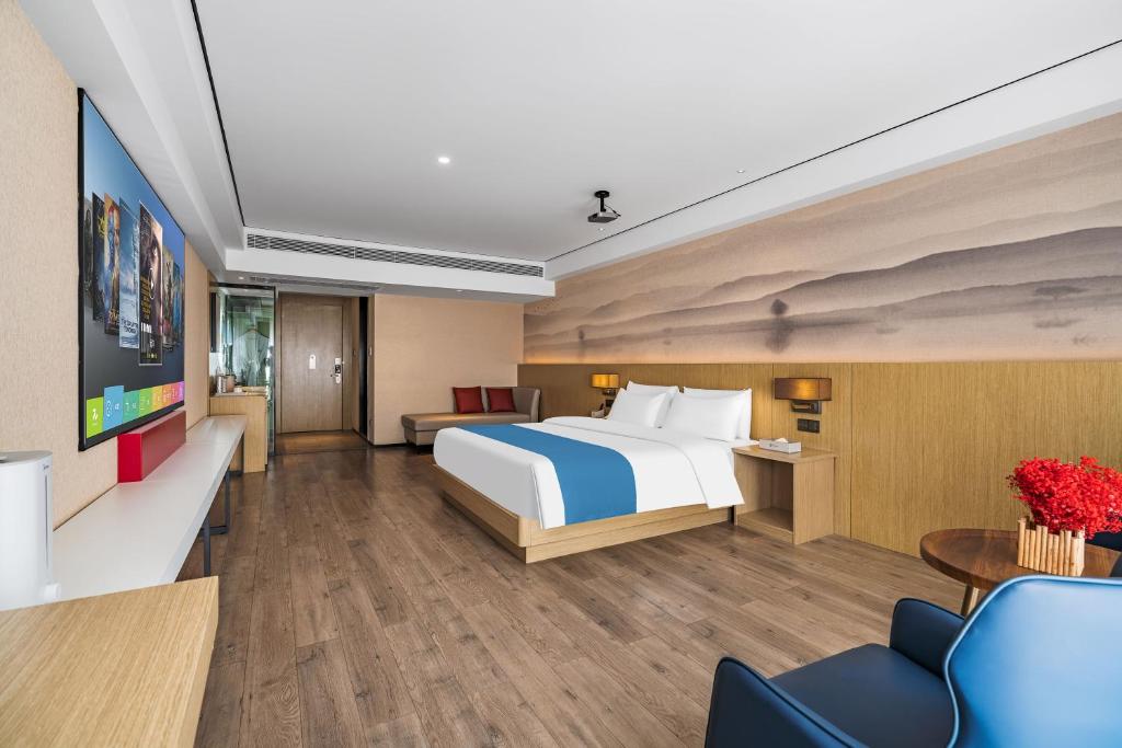Ramada Encore by Wyndham Kunming Guanduにあるベッド