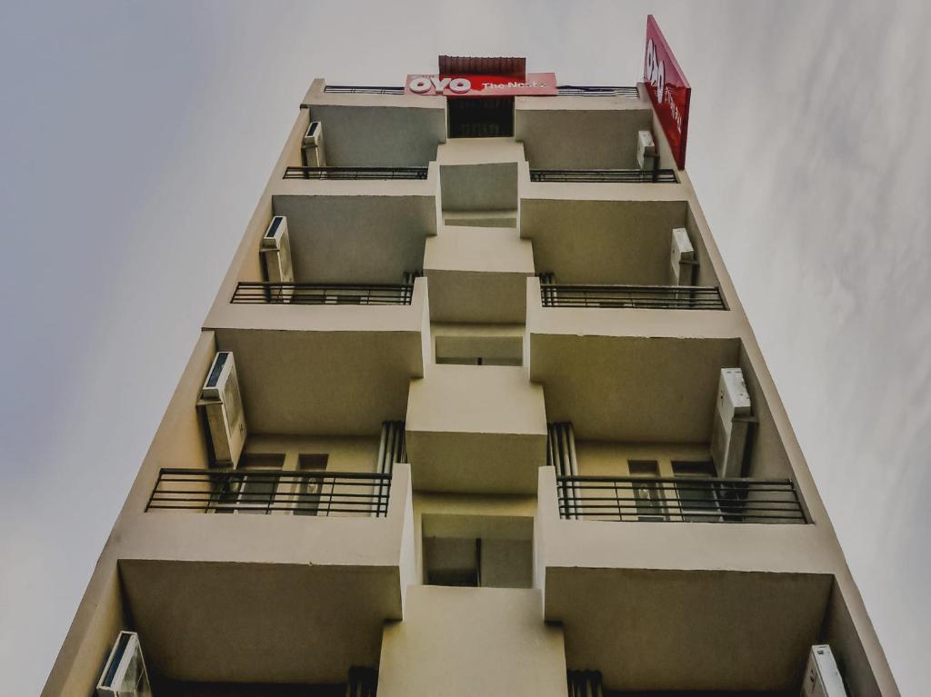 an overhead view of an apartment building with stairs at The Nest in Mohali