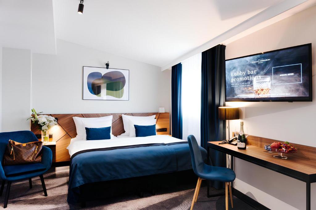 Posteľ alebo postele v izbe v ubytovaní Ascot Premium Hotel