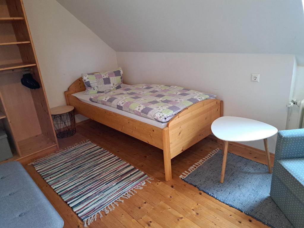 Postel nebo postele na pokoji v ubytování Dachberghof
