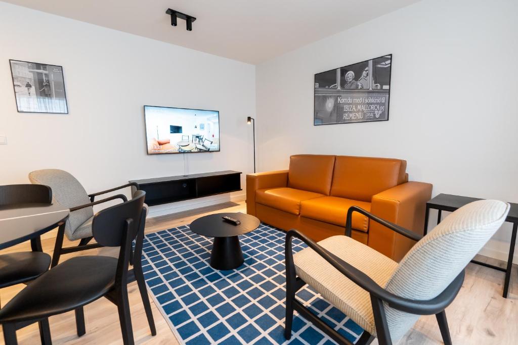 Posezení v ubytování Hlemmur Suites
