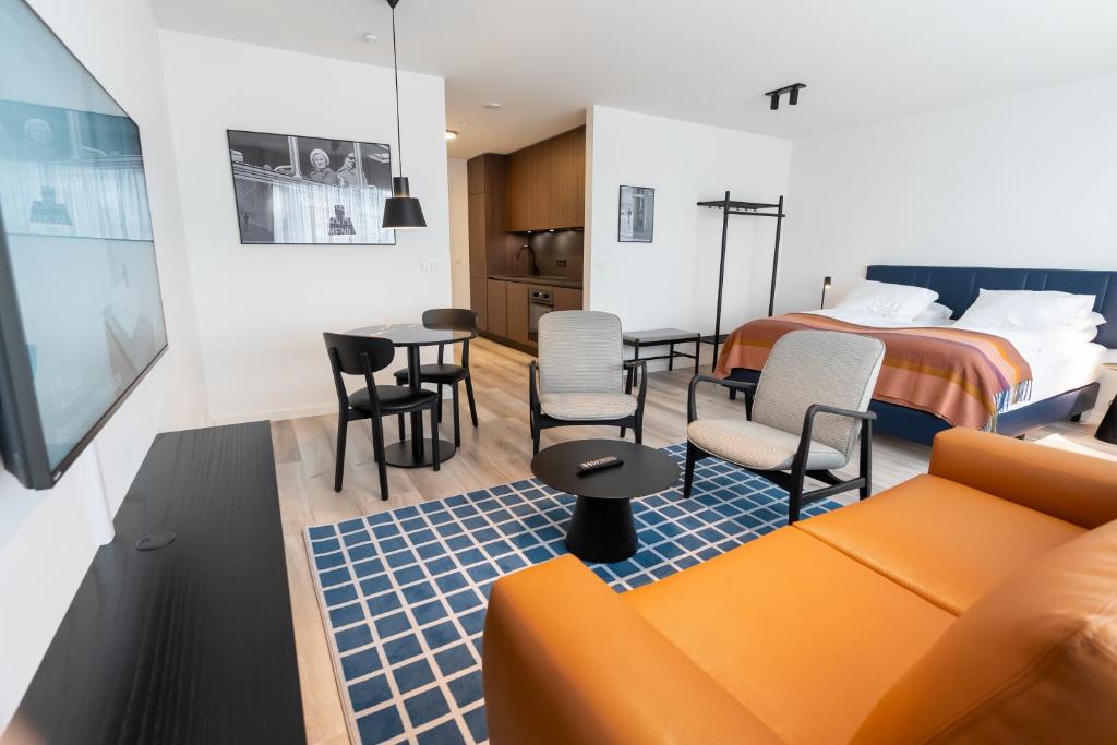 Posezení v ubytování Hlemmur Suites