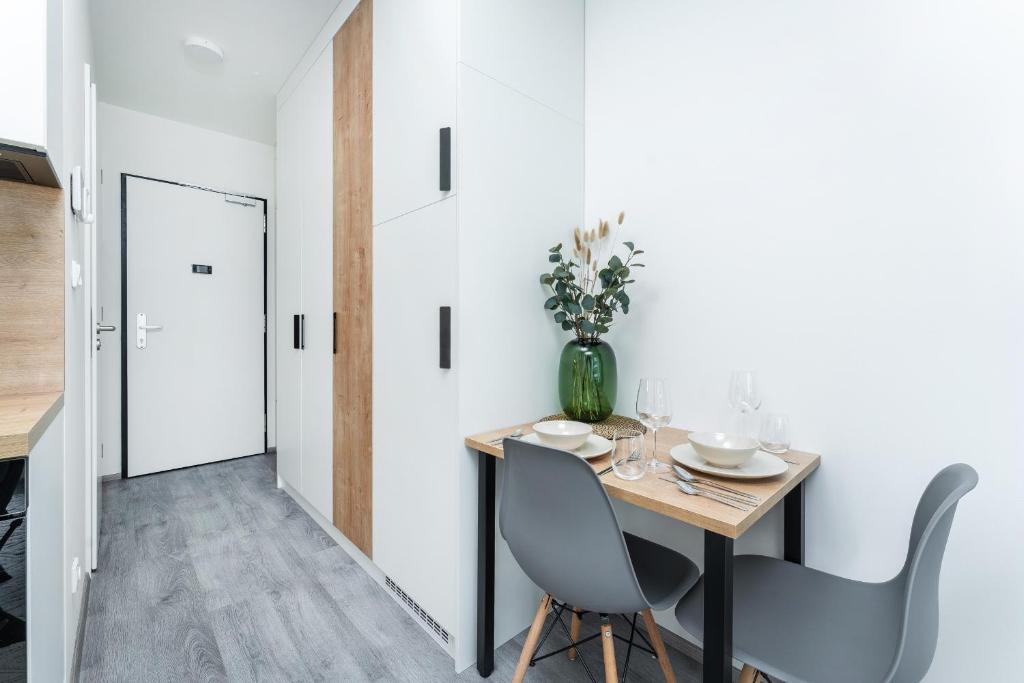 Posezení v ubytování MyMozart Apartments Prague by Rentero Property