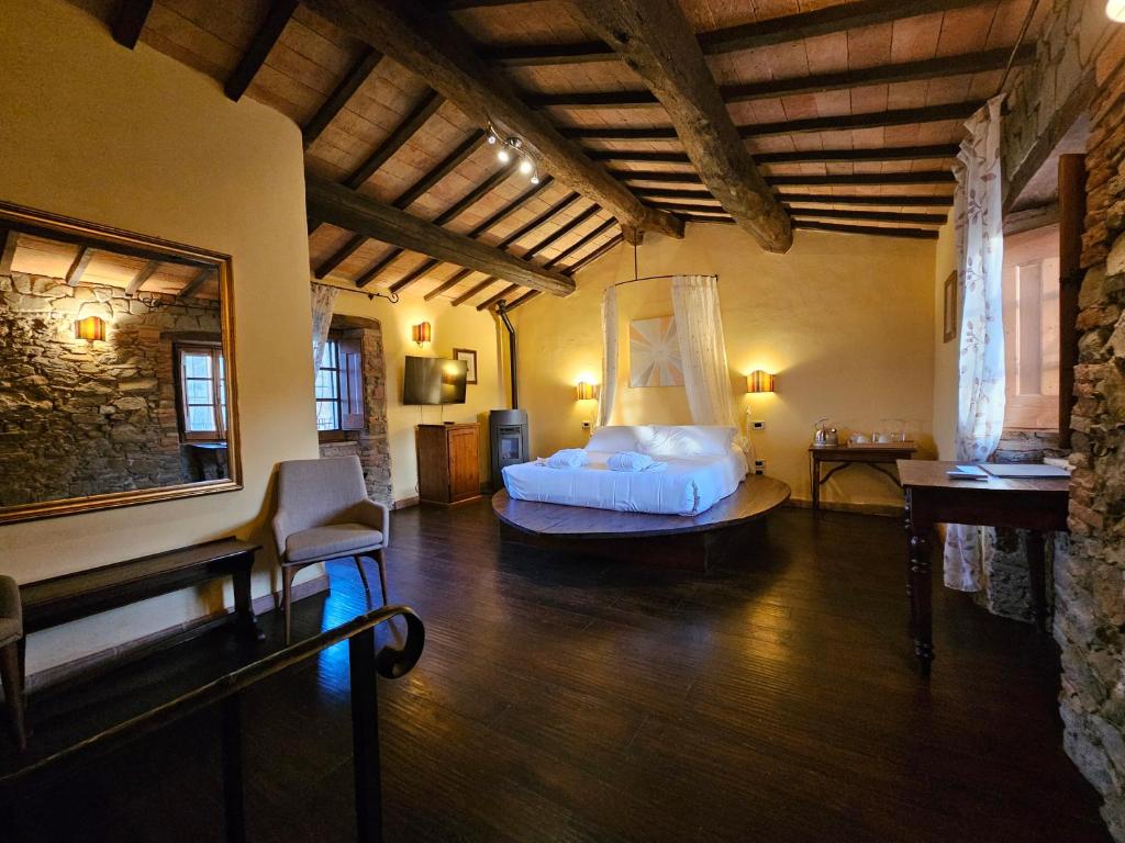 A bed or beds in a room at EcoResort Il Cantico della Natura
