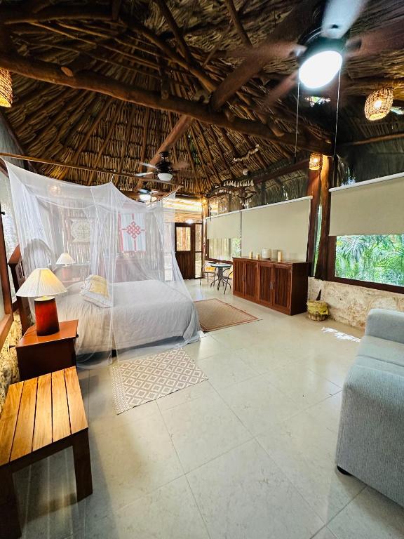 Posezení v ubytování Casa Quetzal Hotel