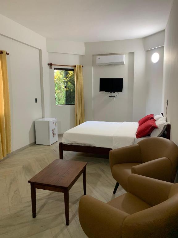 TV a/nebo společenská místnost v ubytování Hotel Il Castello