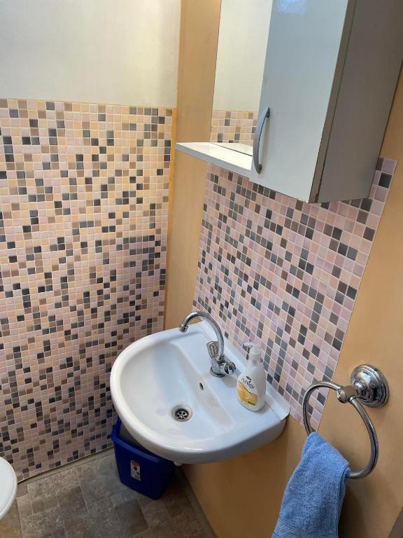 Kúpeľňa v ubytovaní ORSI Eco apartman Kecskemét