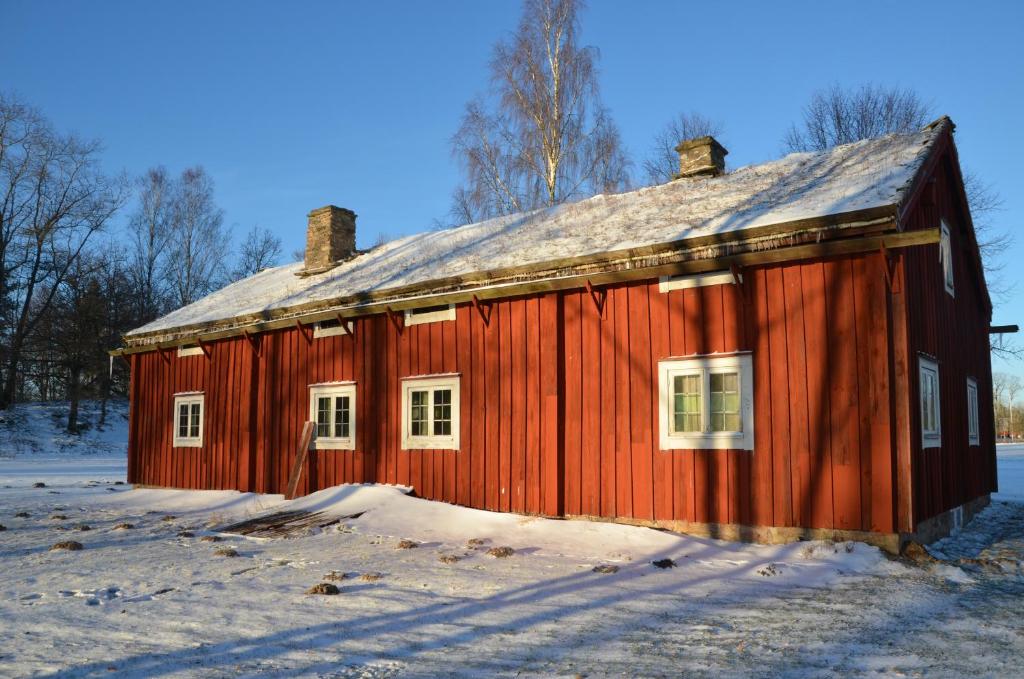 Södra Ljunga Vandrarhem v zimě