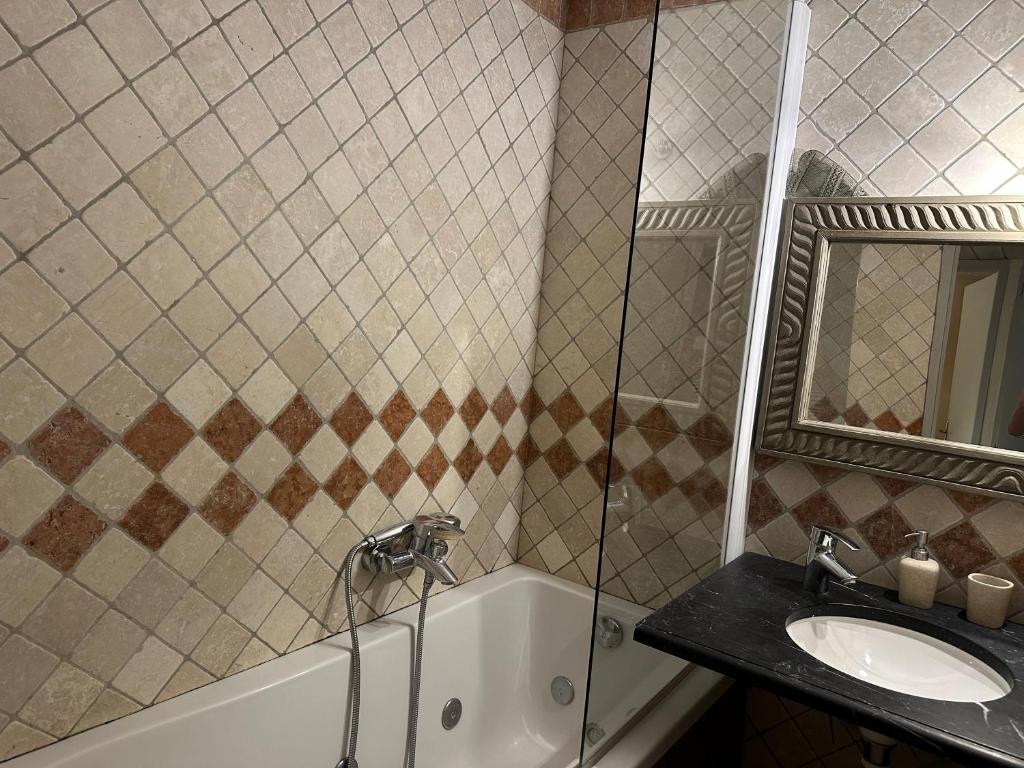 Koupelna v ubytování Chalet Barmaz