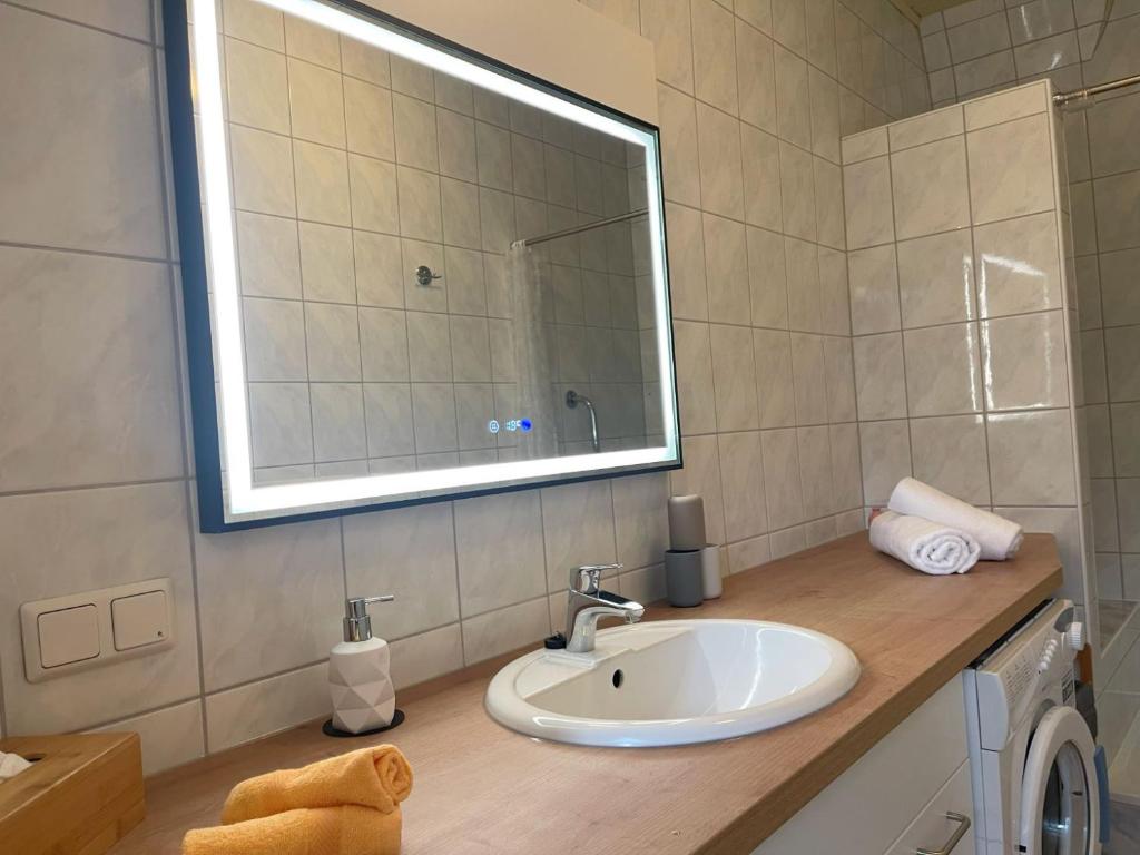 Koupelna v ubytování TAMLiving Mureck-NEU-Voll Ausgesattet-Küche-Smart TV-WIFI-Parken Frei