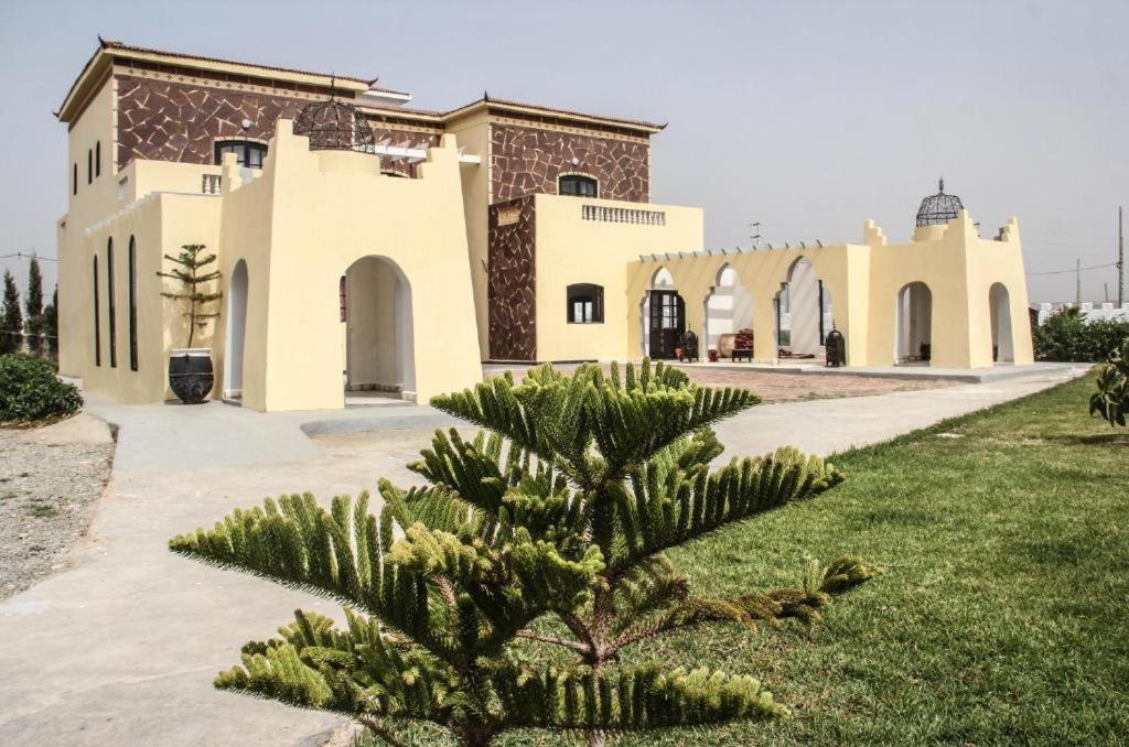 a house with a palm tree in front of it at sidi kaouki ayt karoum in Sidi Kaouki