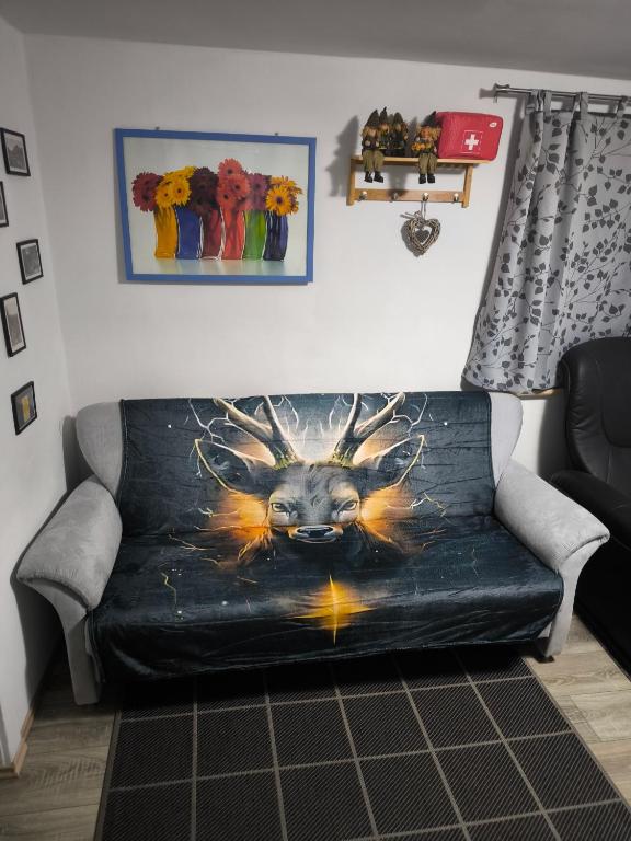 Posezení v ubytování Ferienwohnung TAL-ECK