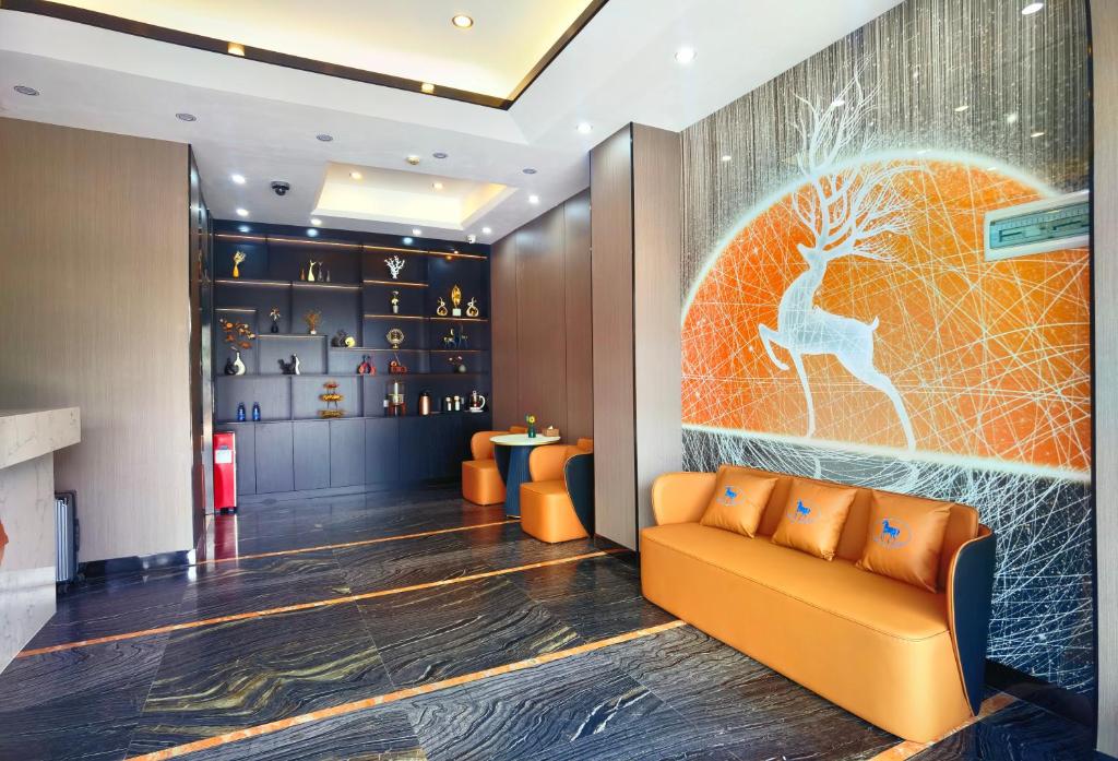 Posezení v ubytování Paco Hotel Tianhe Coach Terminal Metro Satation Guangzhou-Free Shuttle Bus for Canton Fair