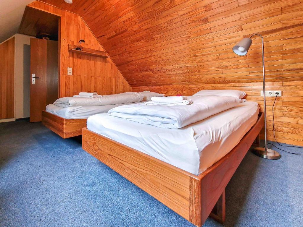 Postel nebo postele na pokoji v ubytování Klipper
