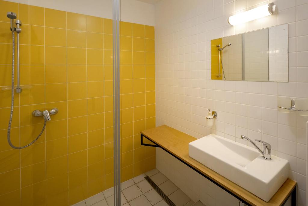 Koupelna v ubytování Wellness hotel Lihovar
