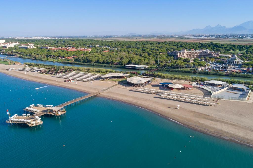 an aerial view of a resort on the water at Xanadu Resort - High Class All Inclusive in Belek