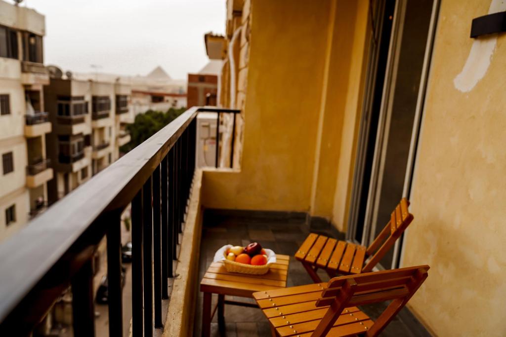 Balkón nebo terasa v ubytování Pyramids Hotel