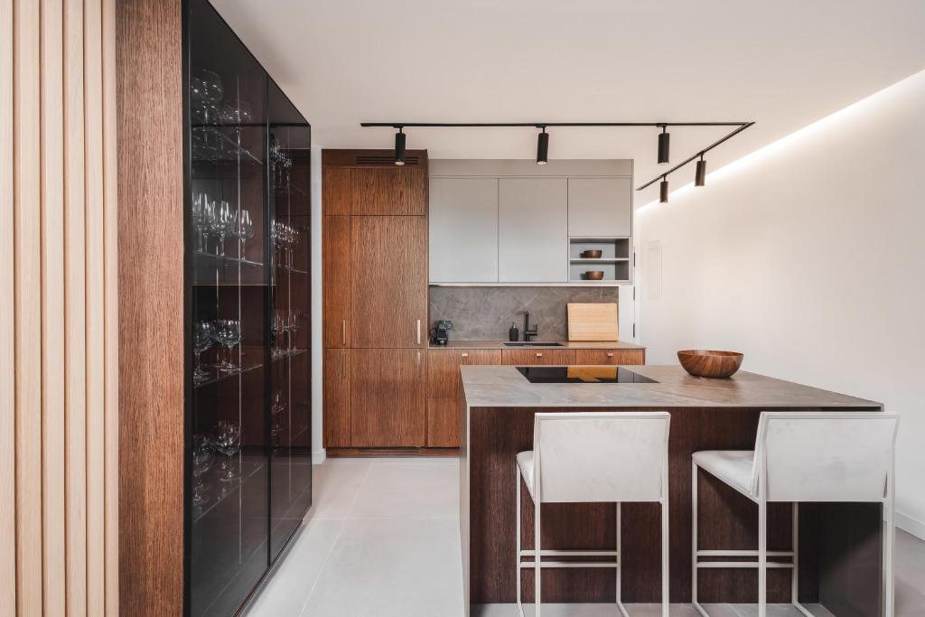 Η κουζίνα ή μικρή κουζίνα στο Las Terrazas La Quinta Penthouse Modern Luxury