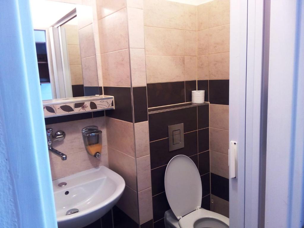 Koupelna v ubytování Apartmány - Penzion Smetanka